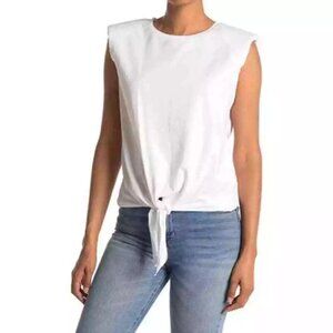 Laundery By Shelli Segal Shoulder Pad + Tie Front Sz M